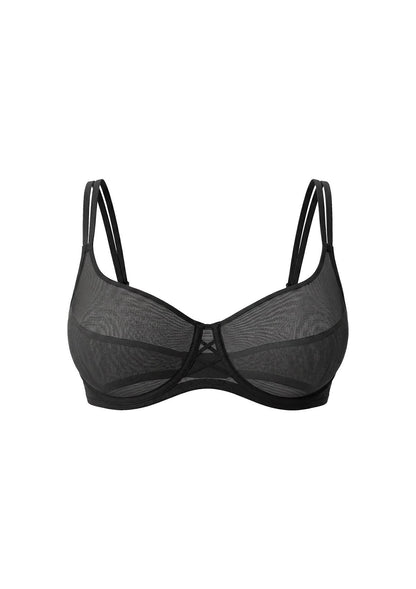 Lyra Sheer Mesh Multi-Way Unlined Balconette Bra