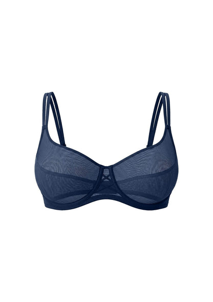 Lyra Sheer Mesh Multi-Way Unlined Balconette Bra
