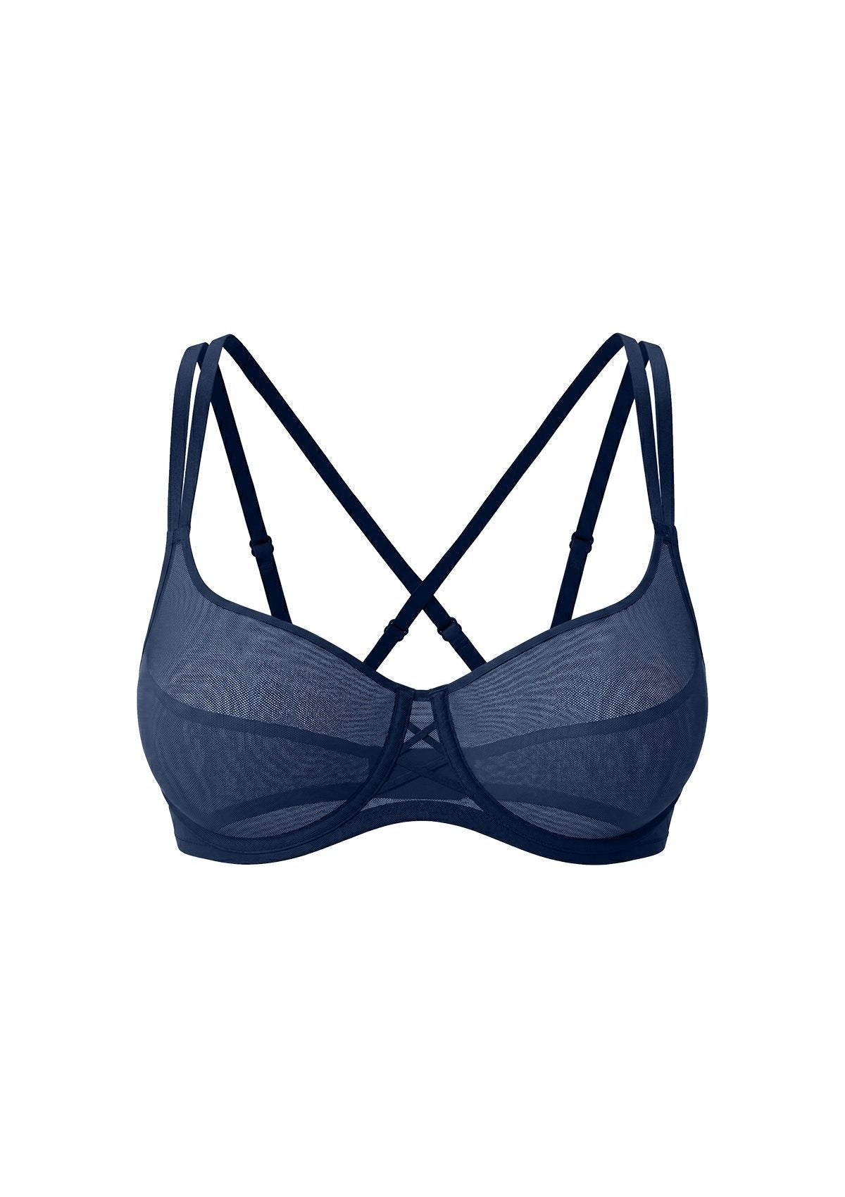 Lyra Sheer Mesh Multi-Way Unlined Balconette Bra