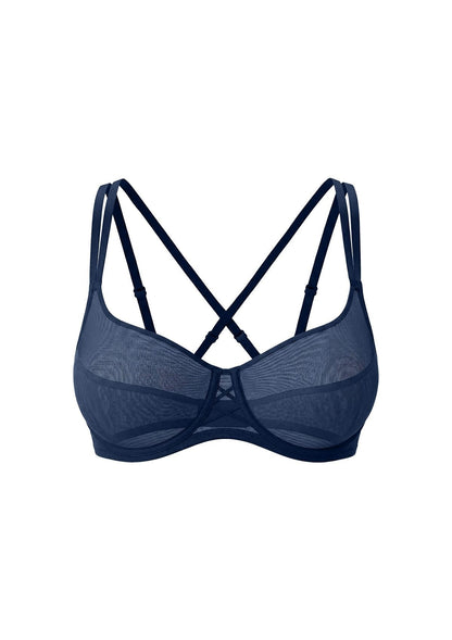 Lyra Sheer Mesh Multi-Way Unlined Balconette Bra