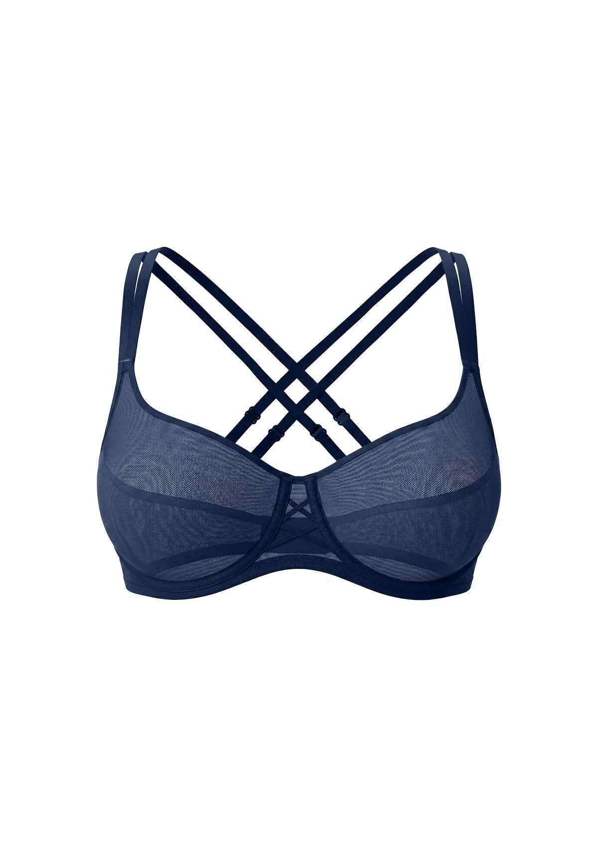 Lyra Sheer Mesh Multi-Way Unlined Balconette Bra