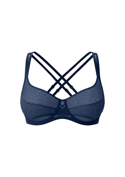 Lyra Sheer Mesh Multi-Way Unlined Balconette Bra
