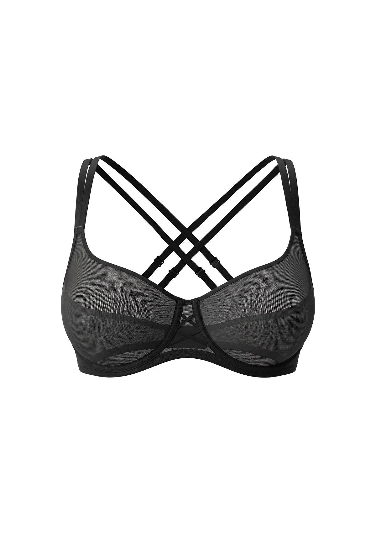 Lyra Sheer Mesh Multi-Way Unlined Balconette Bra