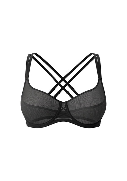 Lyra Sheer Mesh Multi-Way Unlined Balconette Bra