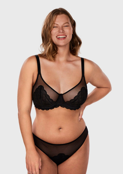 Mermaid Scales Lace Underwire Bra