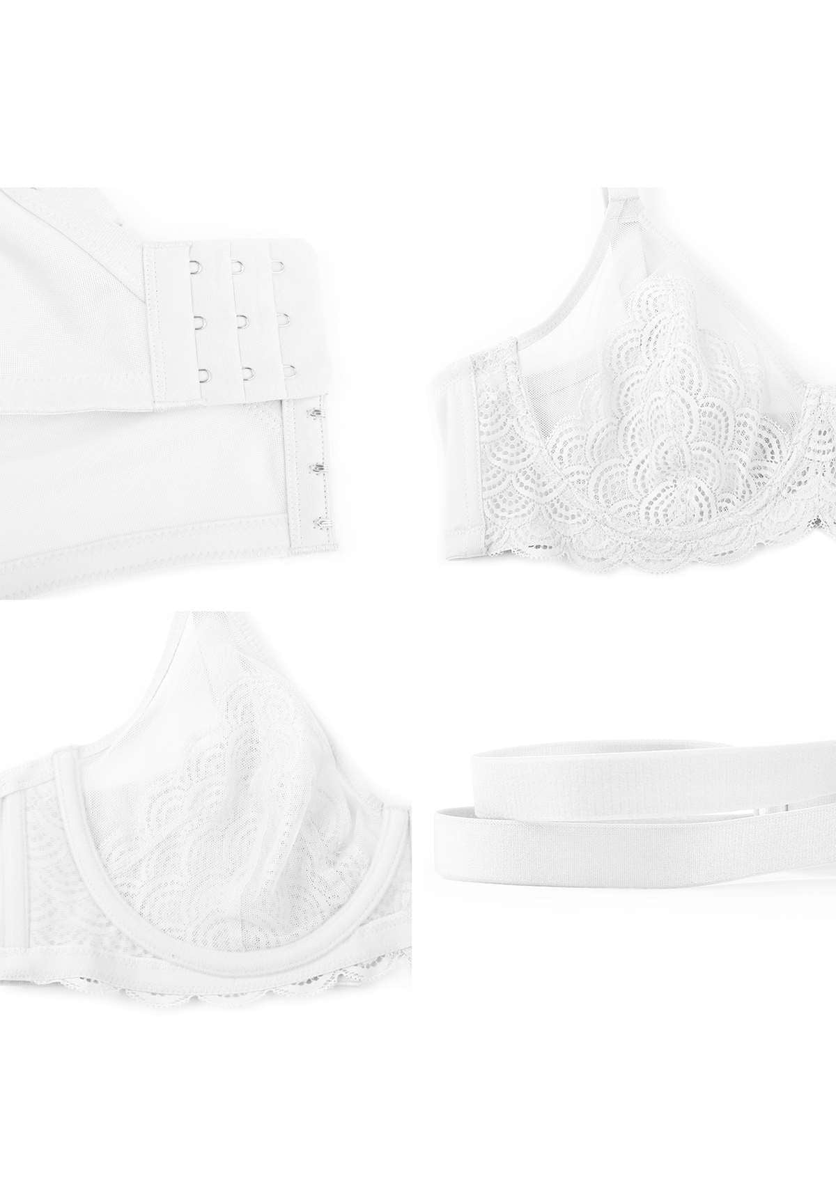 Mermaid Scales Lace Underwire Bra