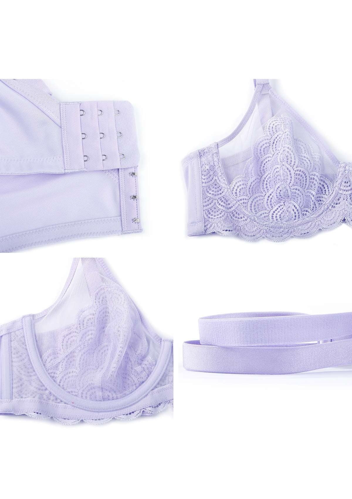 Mermaid Scales Lace Underwire Bra