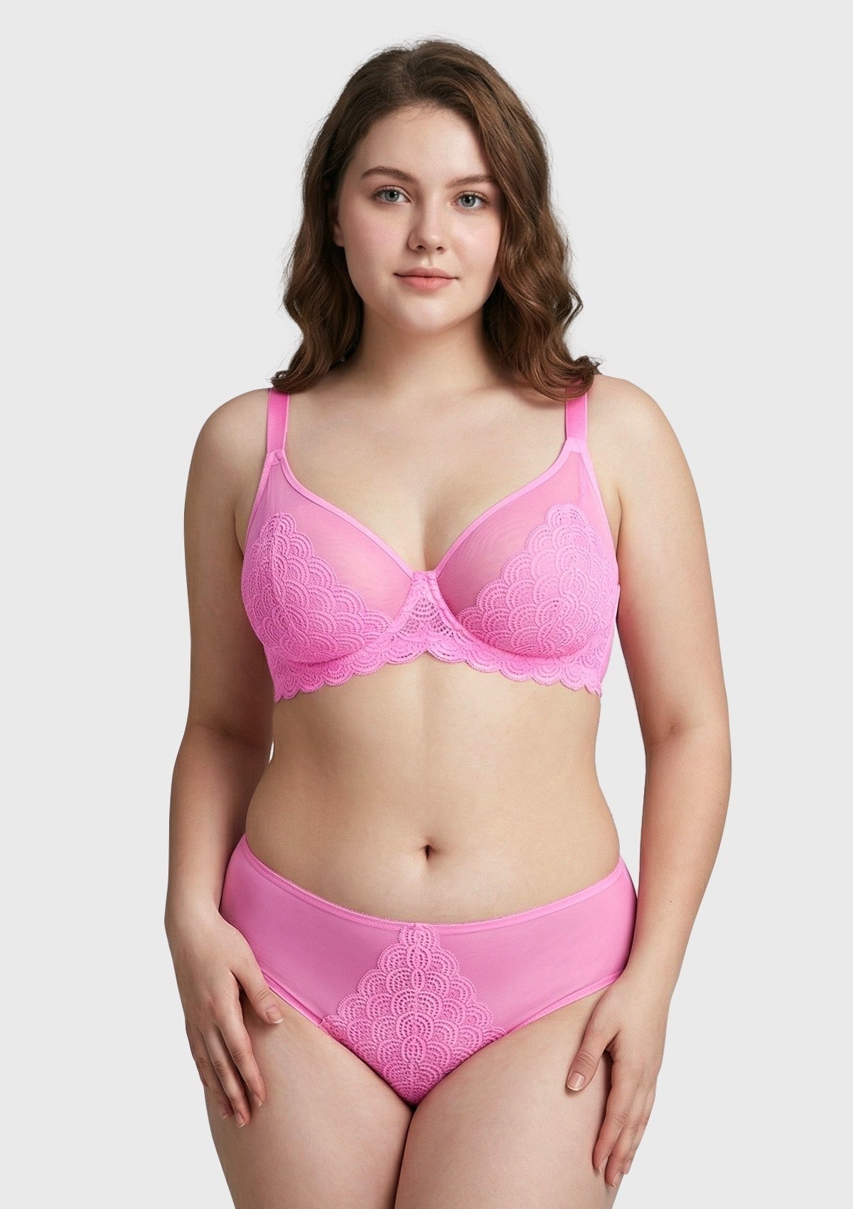 Mermaid Scales Lace Unlined Bra