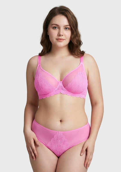 Mermaid Scales Lace Unlined Bra