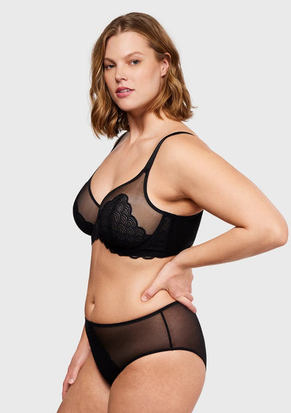 Mermaid Scales Lace Unlined Bra