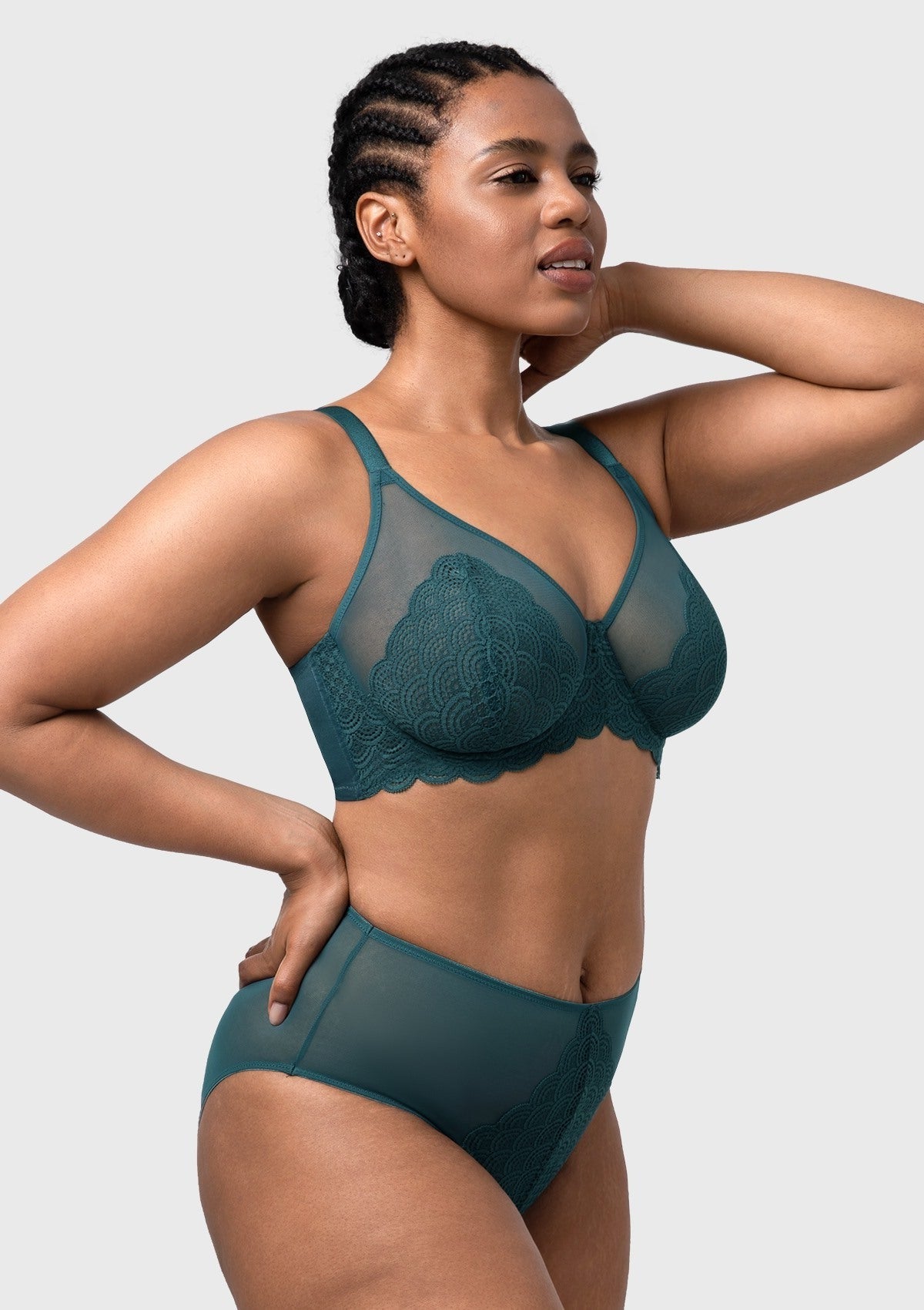 Mermaid Scales Lace Underwire Bra