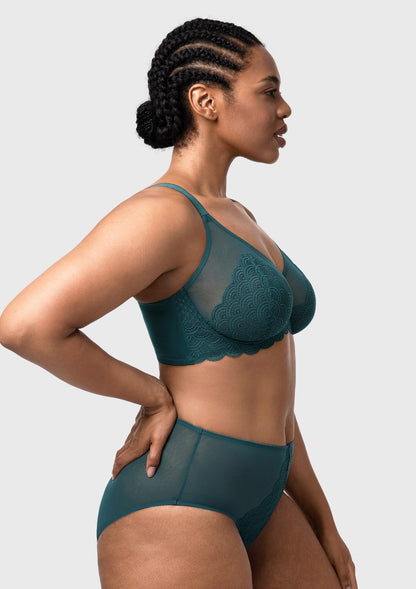 Mermaid Scales Lace Underwire Bra