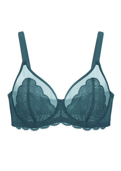 Mermaid Scales Lace Underwire Bra