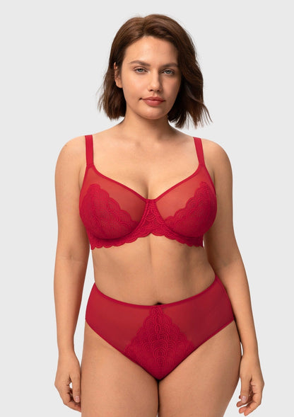 Mermaid Scales Lace Unlined Bra