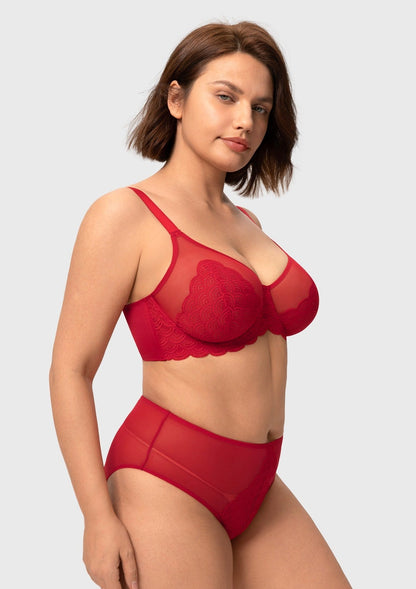 Mermaid Scales Lace Unlined Bra