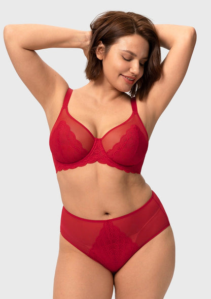 Mermaid Scales Lace Unlined Bra