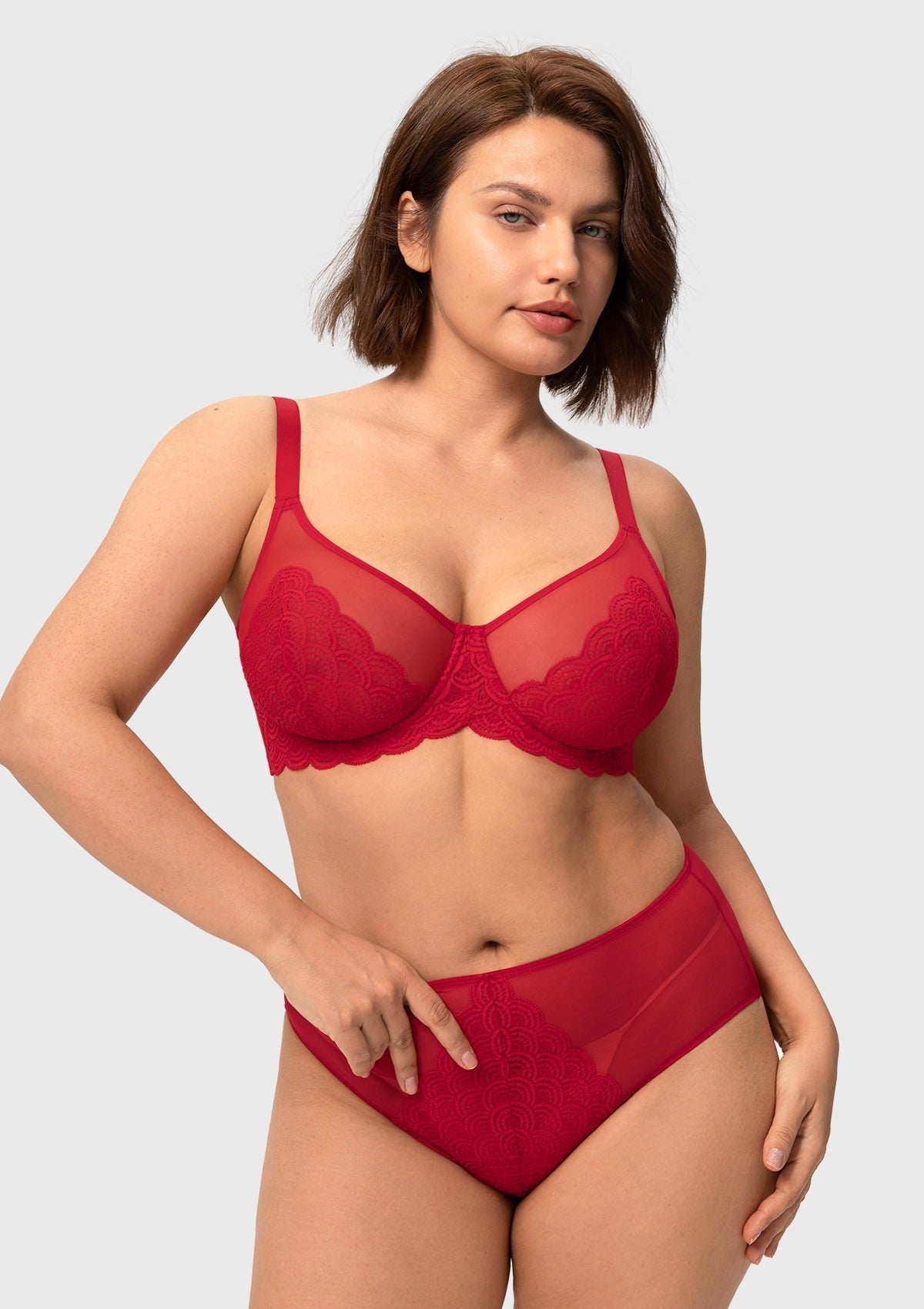 Mermaid Scales Lace Unlined Bra