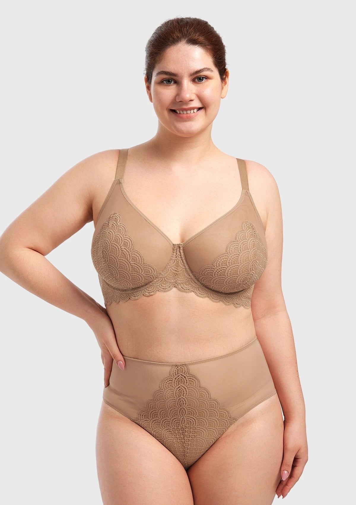 Mermaid Scales Lace Unlined Bra