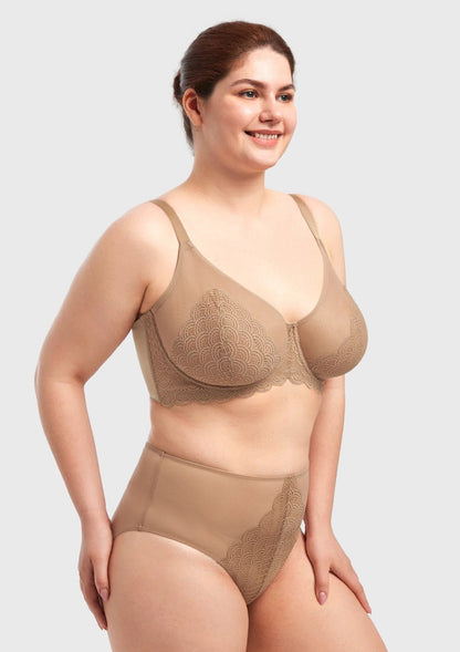 Mermaid Scales Lace Unlined Bra