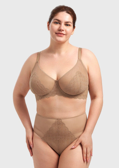 Mermaid Scales Lace Unlined Bra