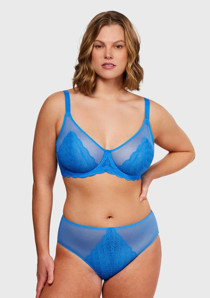 Mermaid Scales Lace Unlined Bra