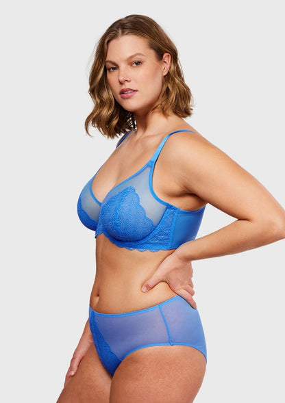Mermaid Scales Lace Unlined Bra