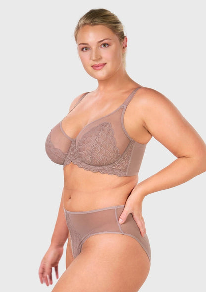 Mermaid Scales Lace Unlined Bra