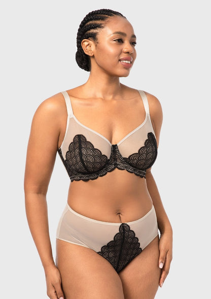 Mermaid Scales Lace Underwire Bra