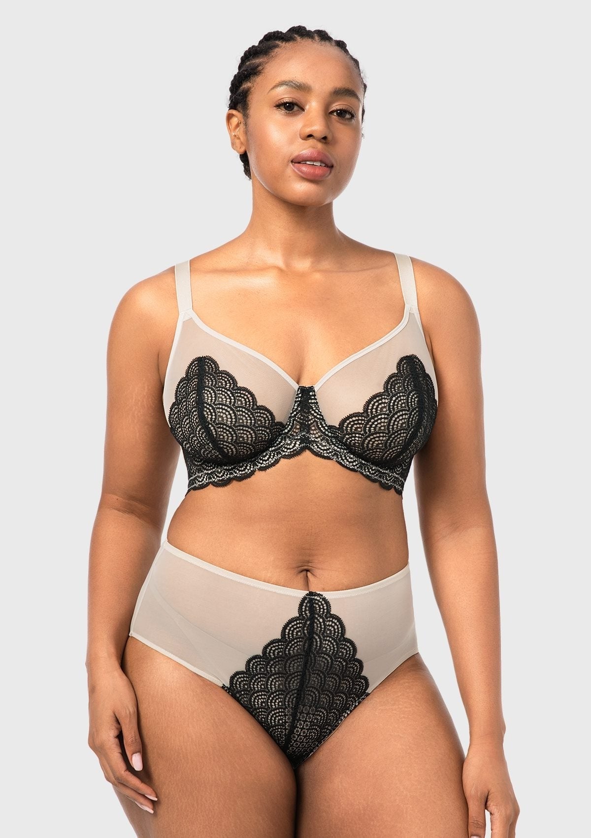 Mermaid Scales Lace Underwire Bra
