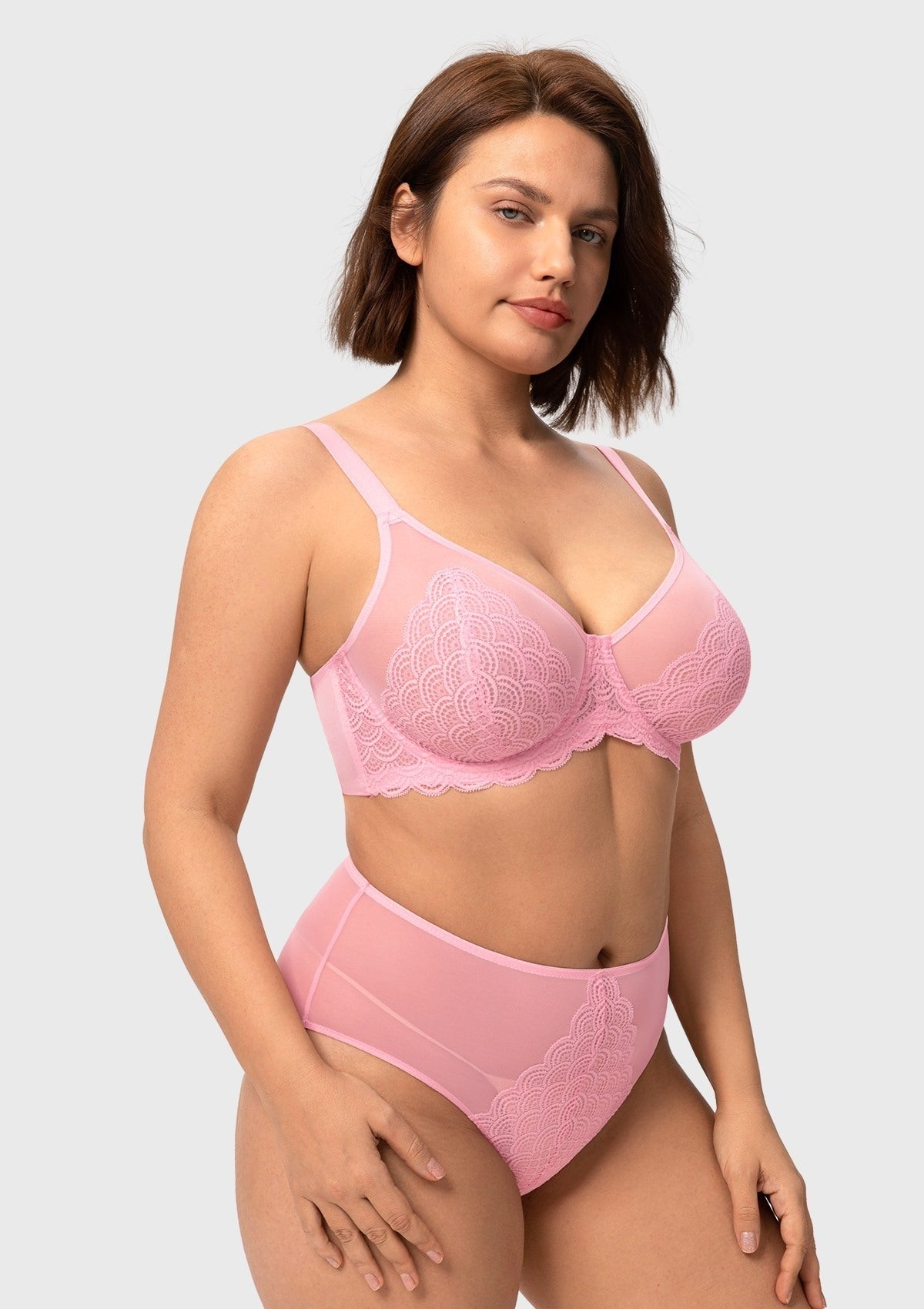 Mermaid Scales Lace Unlined Bra