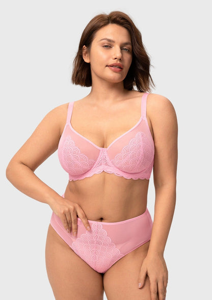 Mermaid Scales Lace Unlined Bra