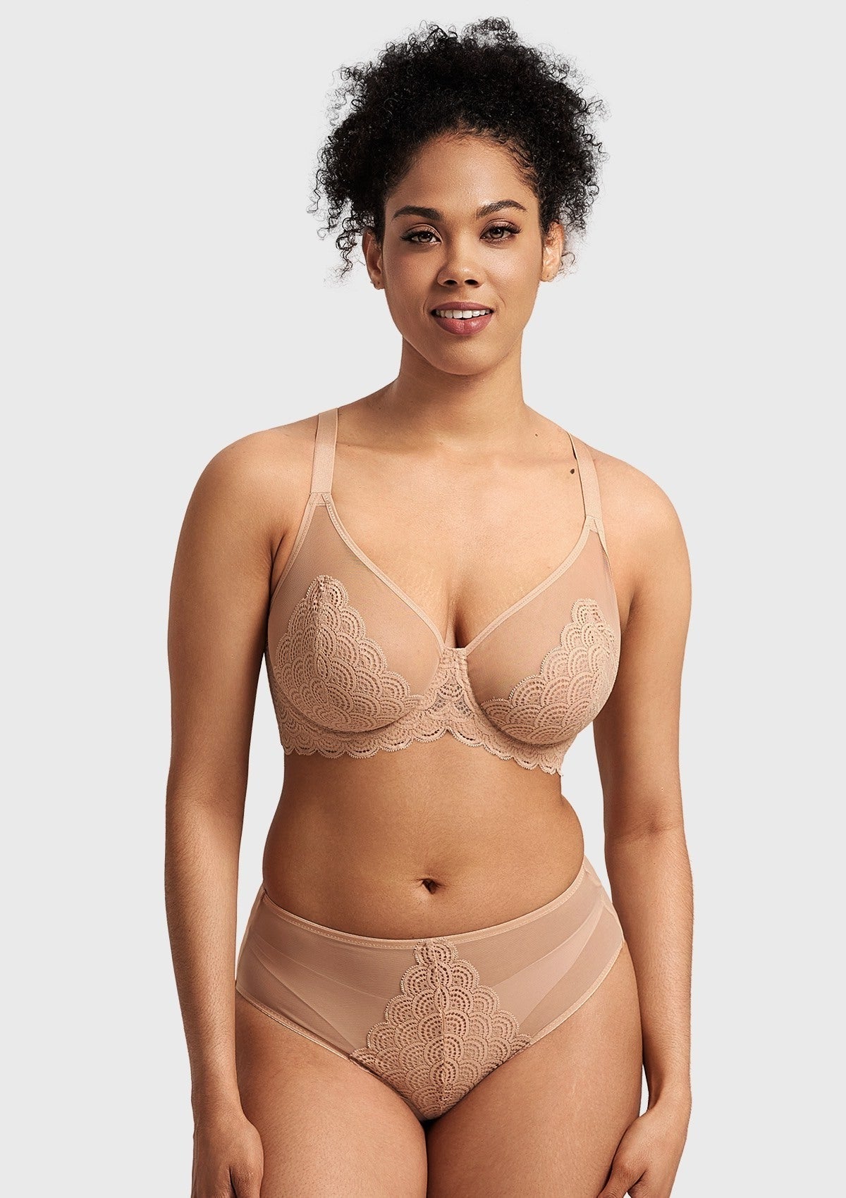 Mermaid Scales Lace Unlined Bra