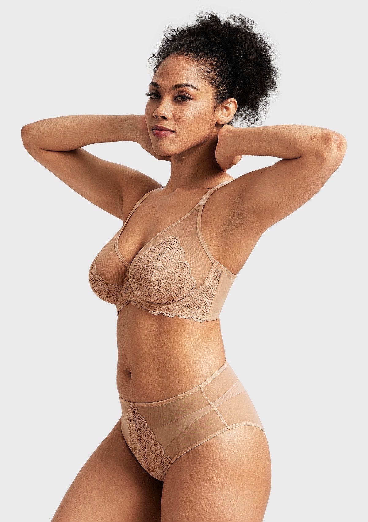 Mermaid Scales Lace Unlined Bra