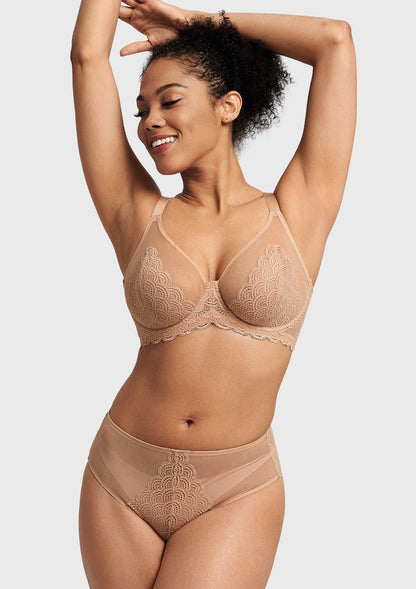 Mermaid Scales Lace Unlined Bra
