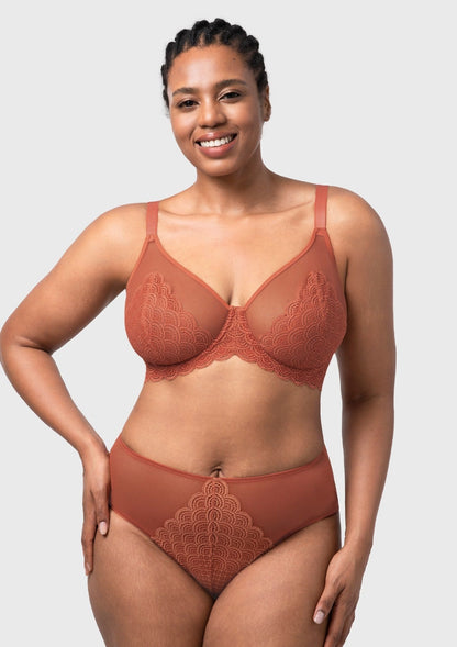 Mermaid Scales Lace Unlined Bra