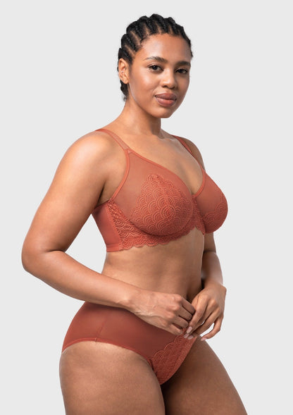Mermaid Scales Lace Unlined Bra