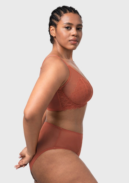 Mermaid Scales Lace Unlined Bra
