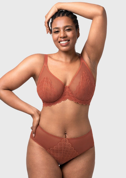 Mermaid Scales Lace Unlined Bra