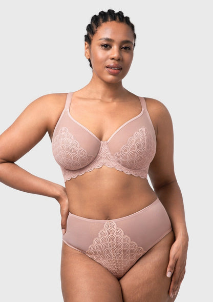 Mermaid Scales Lace Unlined Bra