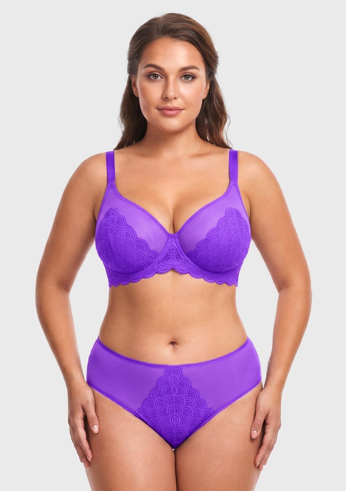 Mermaid Scales Lace Underwire Bra