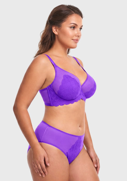 Mermaid Scales Lace Underwire Bra