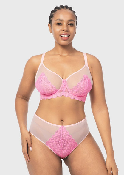 Mermaid Scales Lace Underwire Bra
