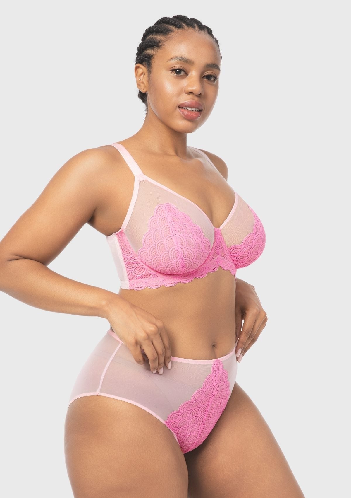 Mermaid Scales Lace Underwire Bra