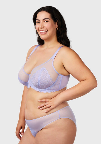 Mermaid Scales Lace Underwire Bra