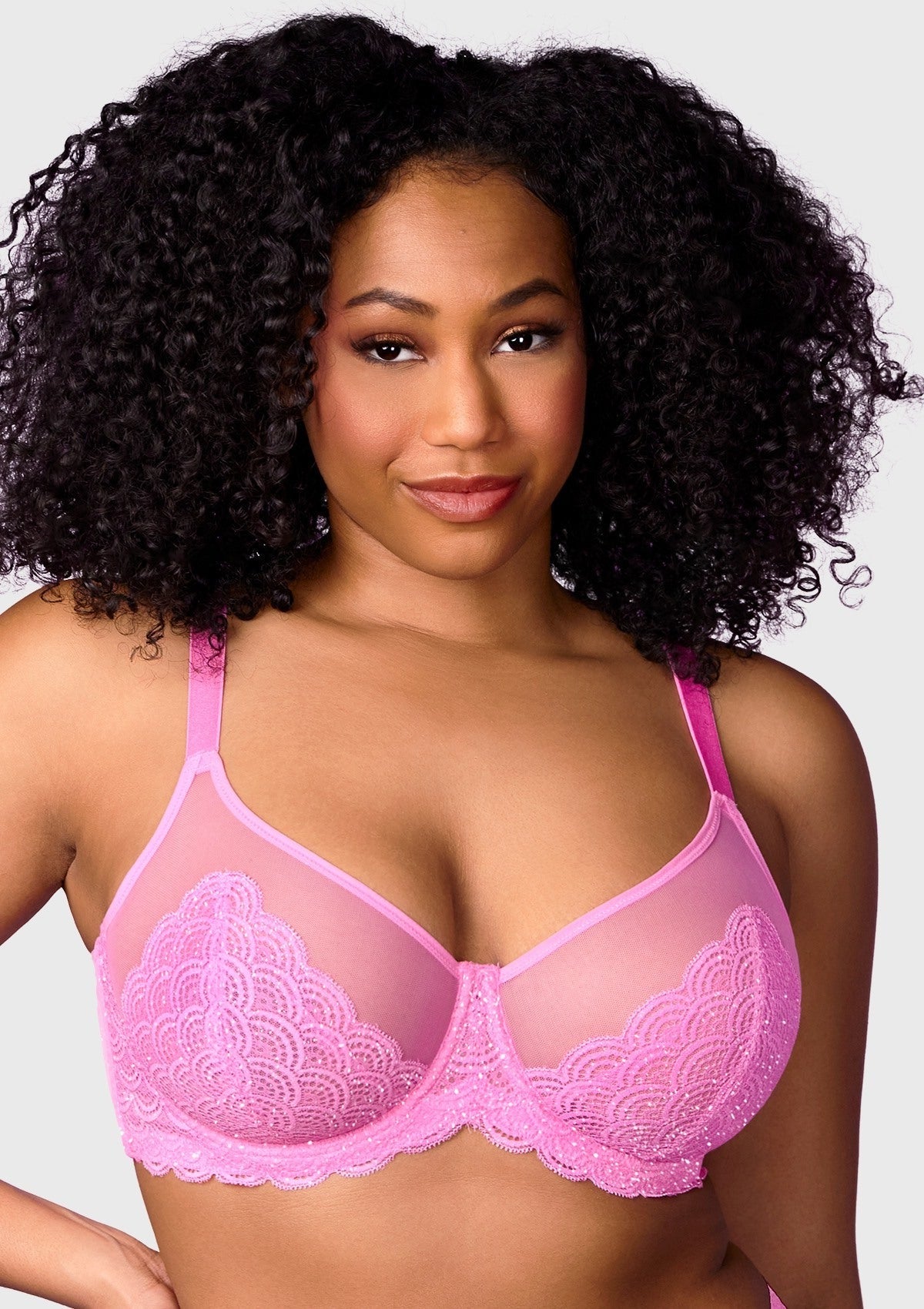 Mermaid Scales Lace Unlined Bra