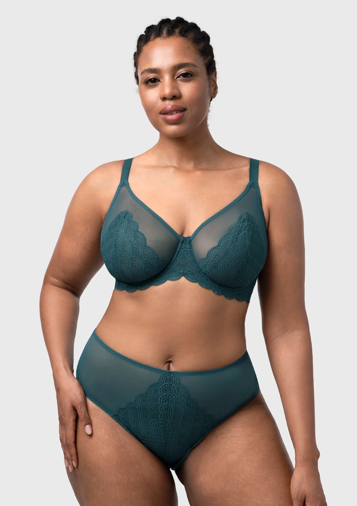 Mermaid Scales Lace Underwire Bra