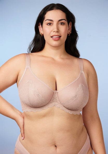 Mermaid Scales Lace Unlined Bra