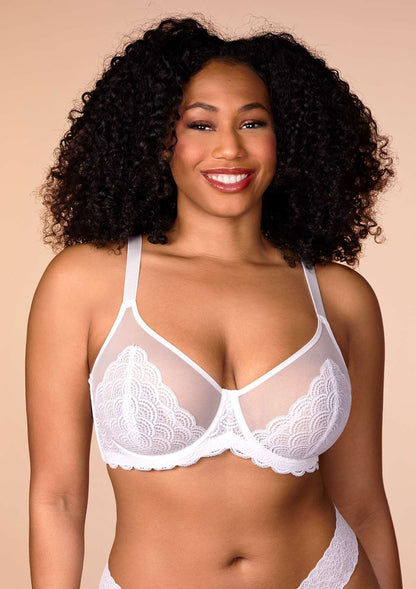 Mermaid Scales Lace Underwire Bra