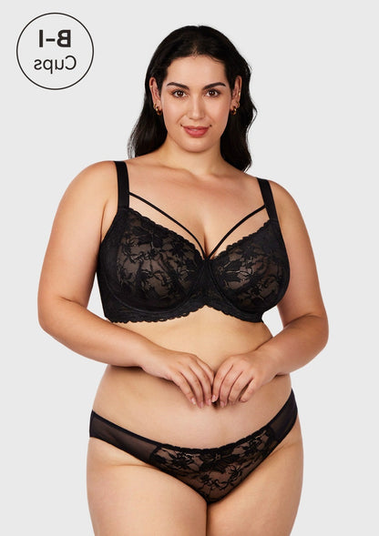 Pretty In Petals Unlined Strappy Lace Bra