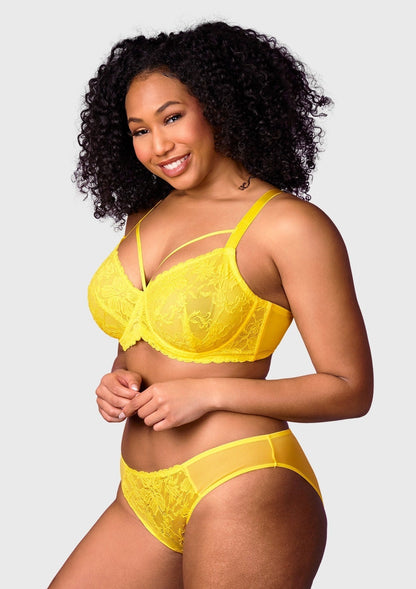 Pretty In Petals Unlined Strappy Lace Bra